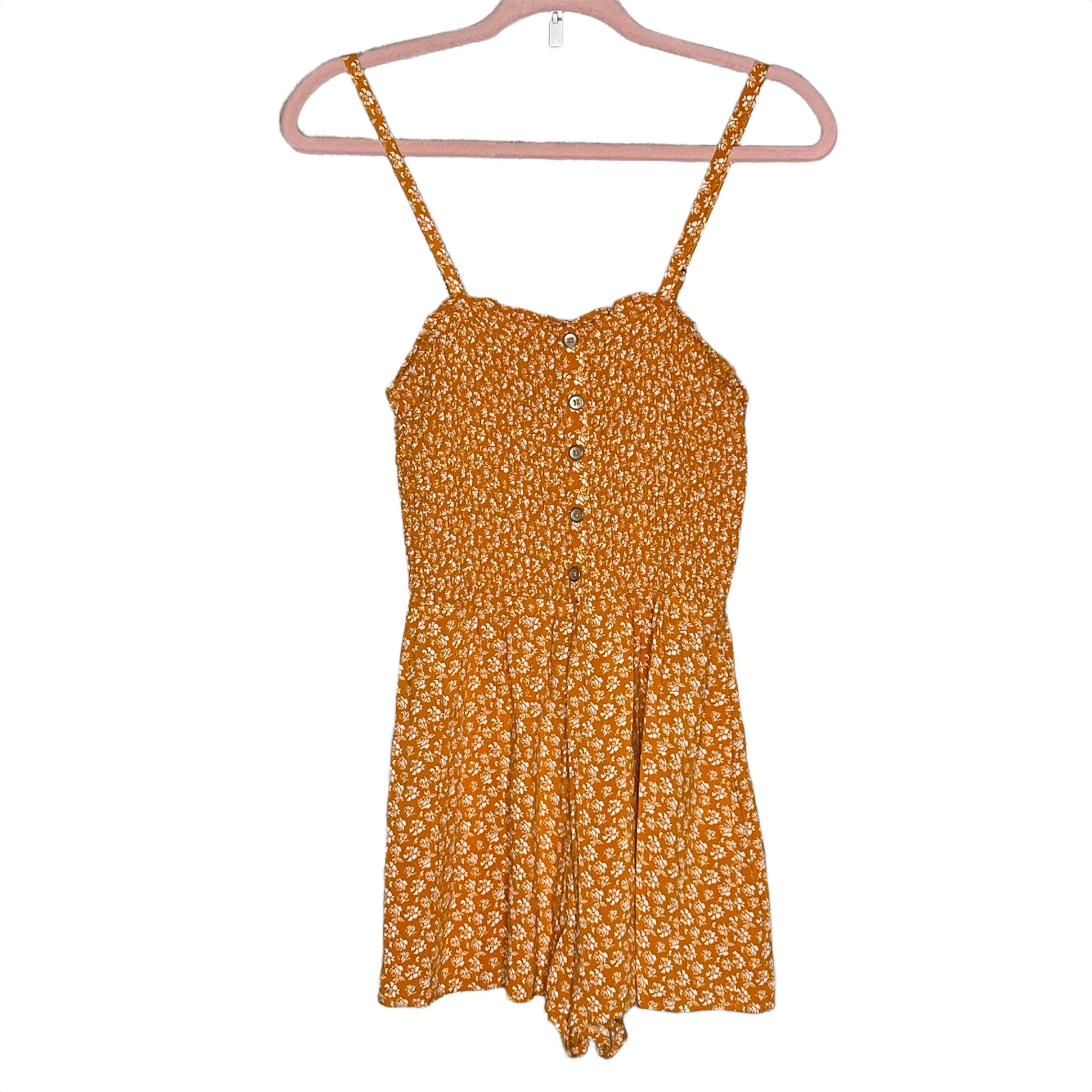 Wild Fable womens 100% rayon romper size S floral spaghetti straps