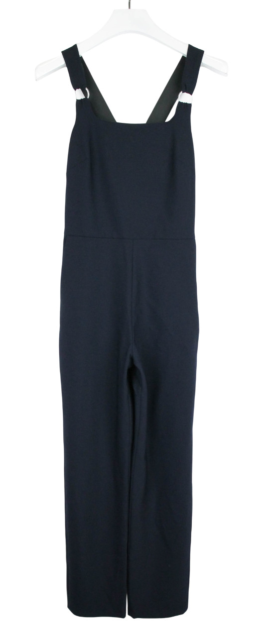 Maje Paulette Jumpsuit Womens (EU) 36 Sleeveless Suspenders One Piece Side Zip