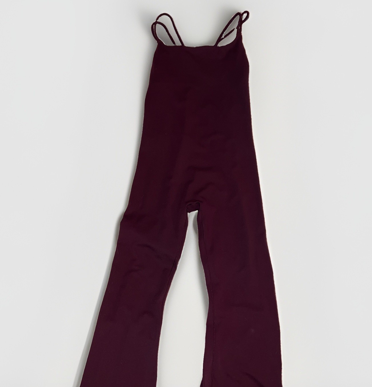 Victoria Secret Pink Active Seamless Full Length Bodysuit Maroon Small