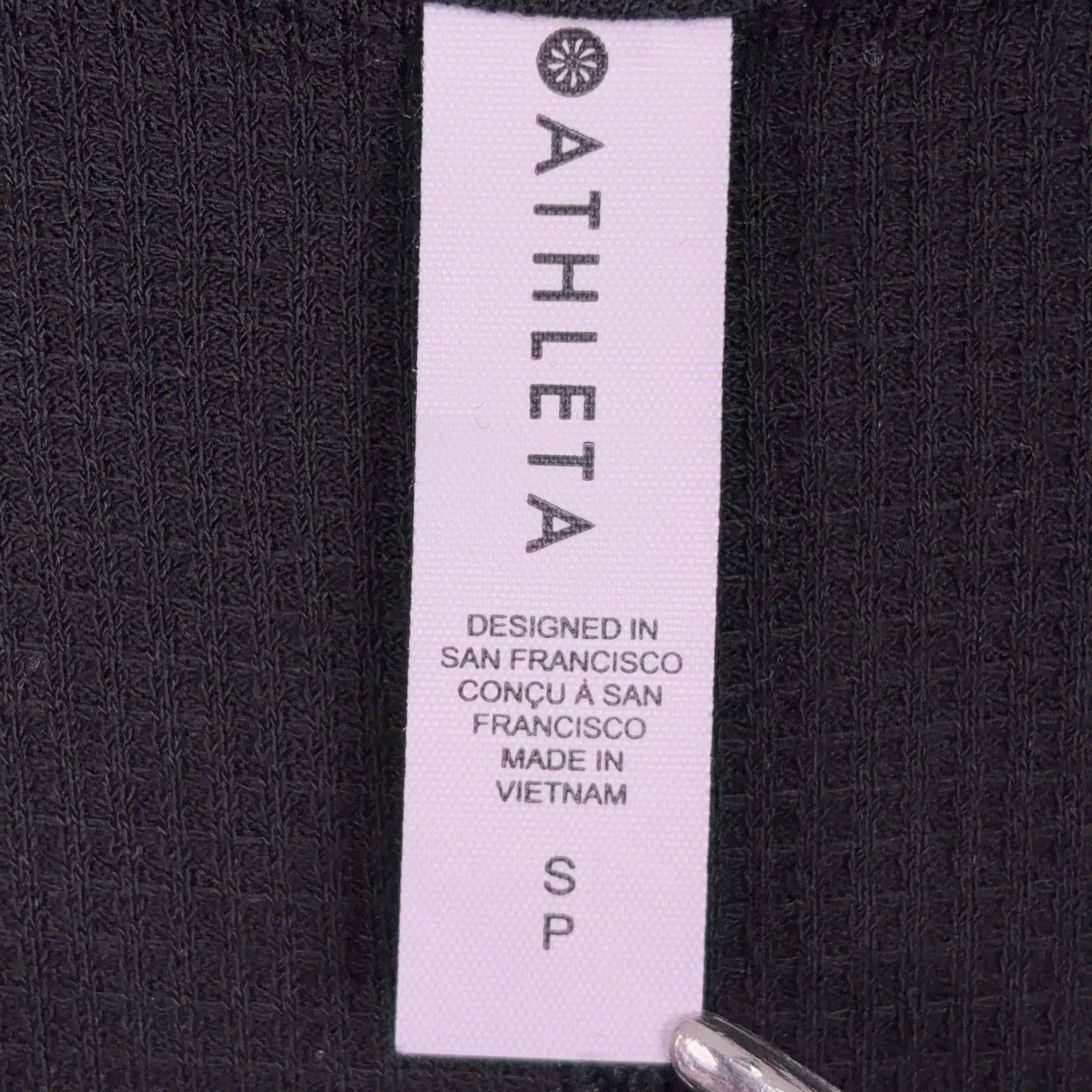 Athleta Jumpsuit Womens Small Black Solid Waffle Knit Henley Pajama Loungewear
