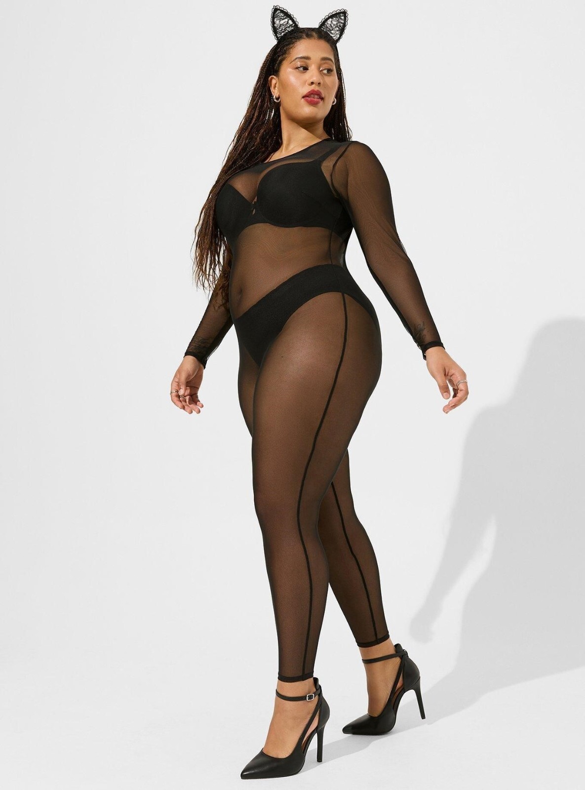 Torrid Catsuit Full Length Long Sleeve Black NWT New 1X