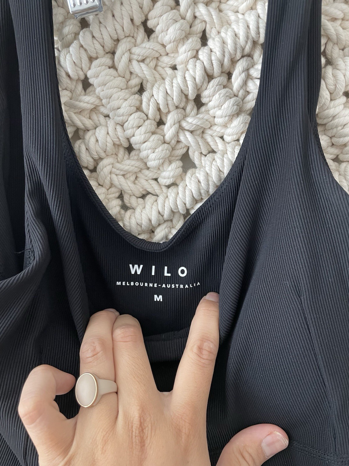 Wilo the Label Women’s Ribbed Black Jumpsuit Size M