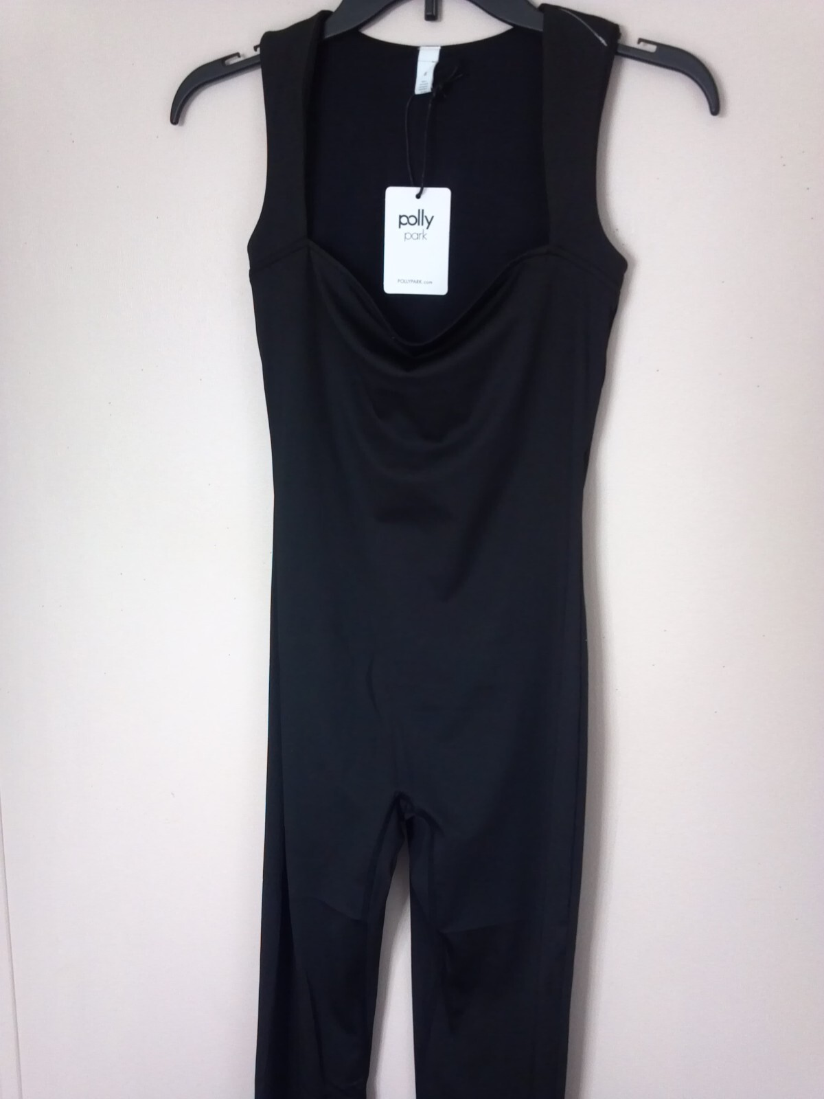 POLLY PARK, Sleeveless Black Jumpsuit Women’s Size Small Square Neckline -NWOT