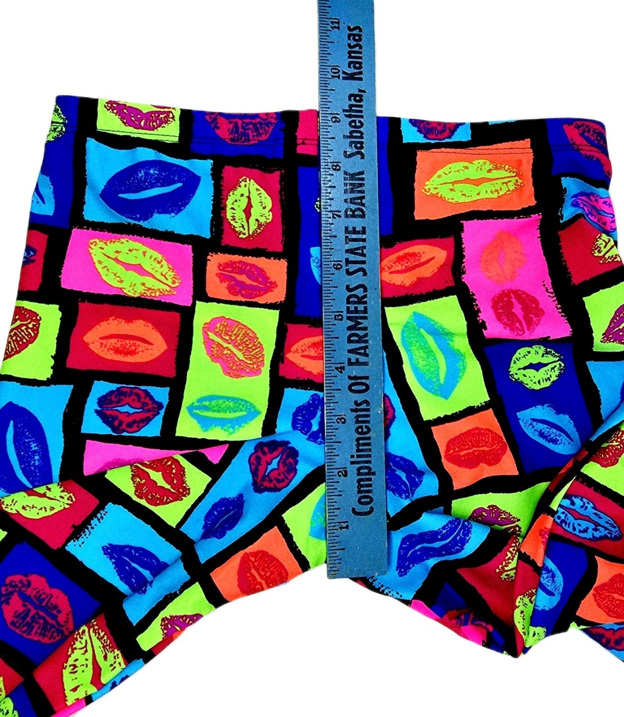 80s Retro Neon Kiss Fashionista Dance Legging Sport Bra Set Women’s M Funky Diva