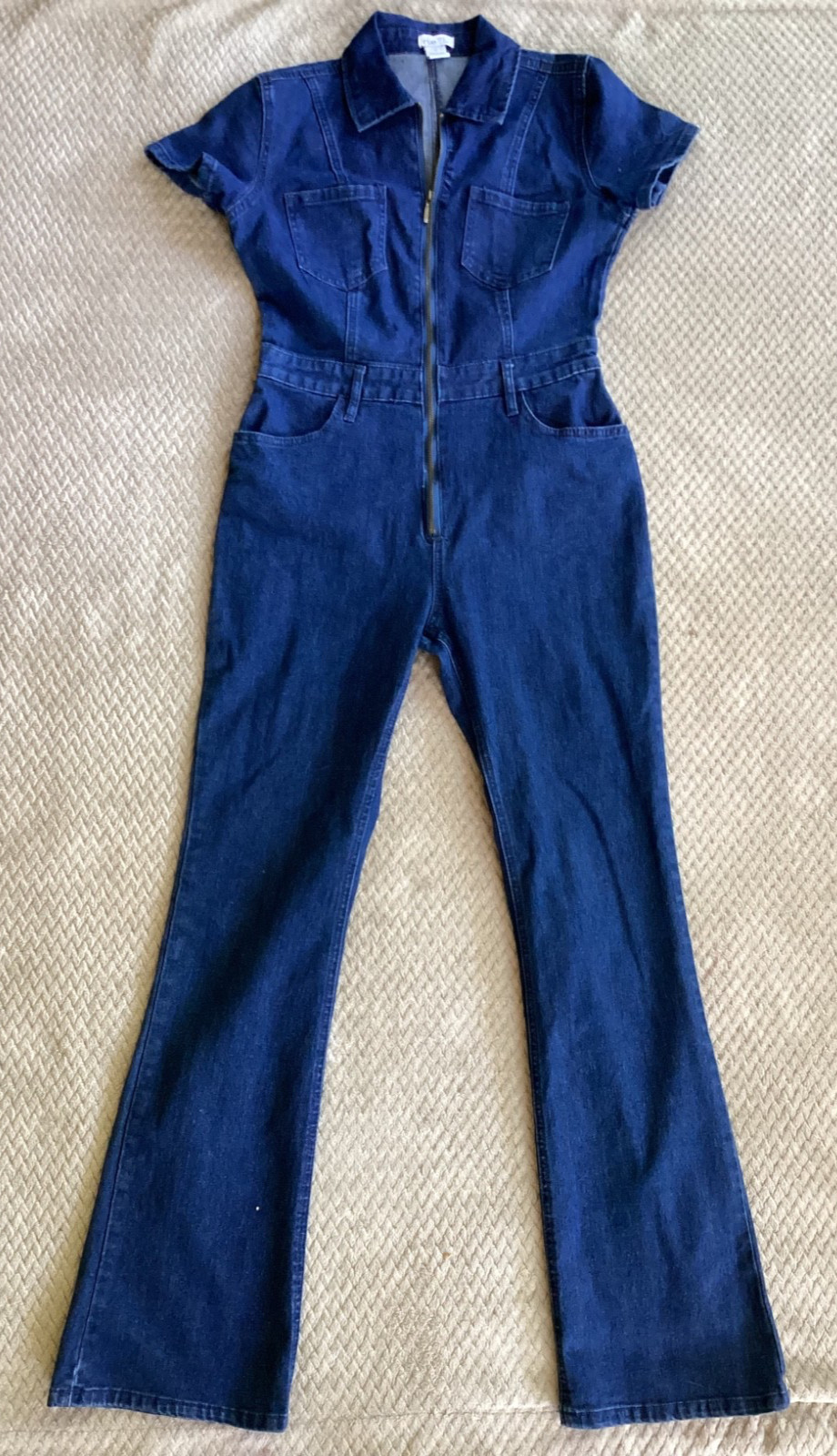 Rue 21 Women’s Full-Body Short Sleeve Denim Jumpsuit Small