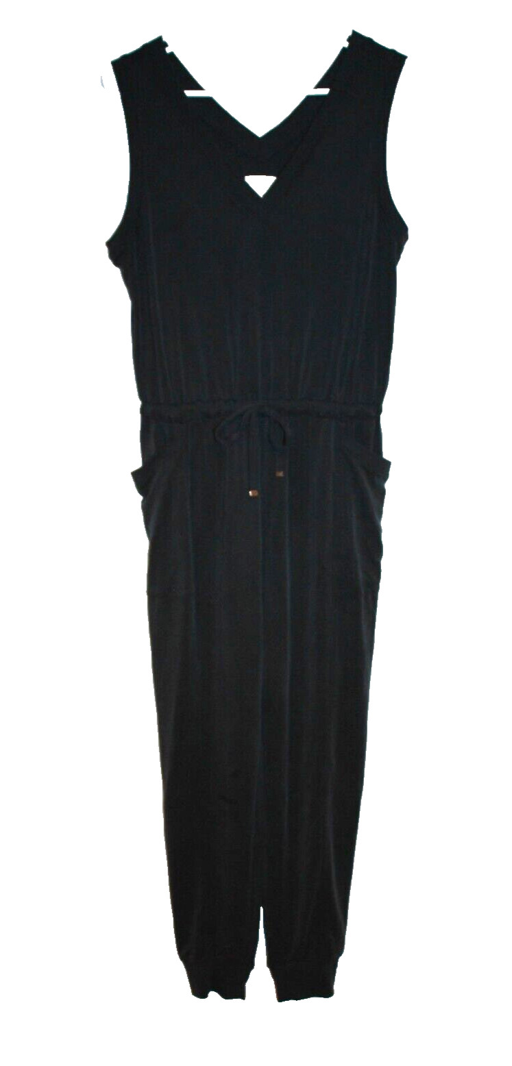 Lou & Grey Jumpsuit Women Charcoal Gray Elastic Waist One-Piece Women’s Size M