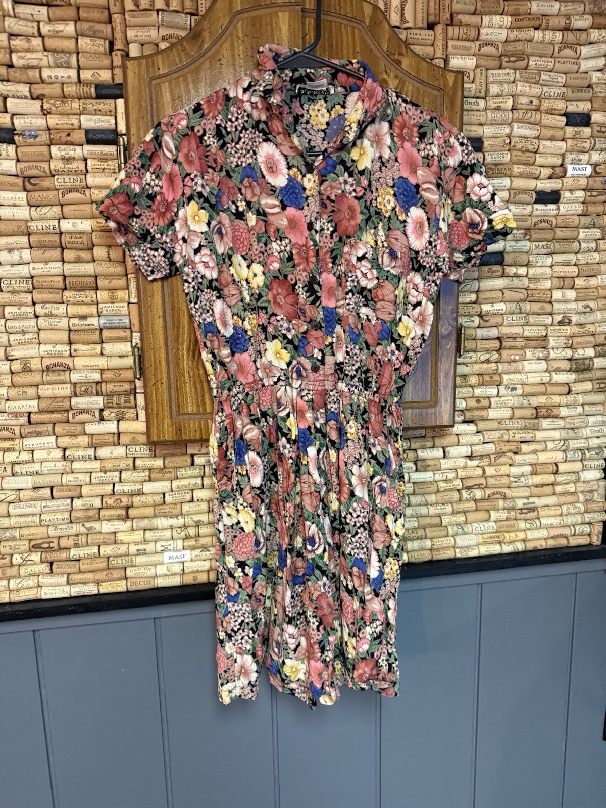 Vintage 90’s S. Robert’s Boho Floral Multicolor Romper With Pockets Size M
