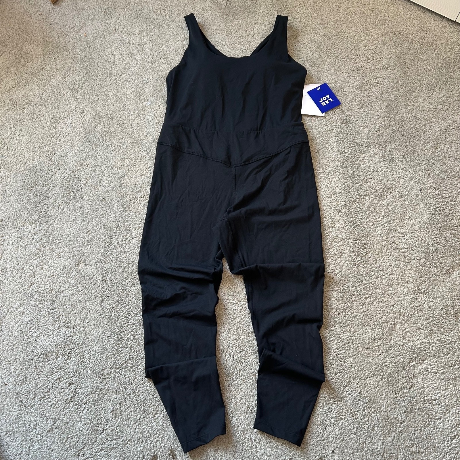 JoyLab Black One-Piece Activewear Jumpsuit size Large NWT!