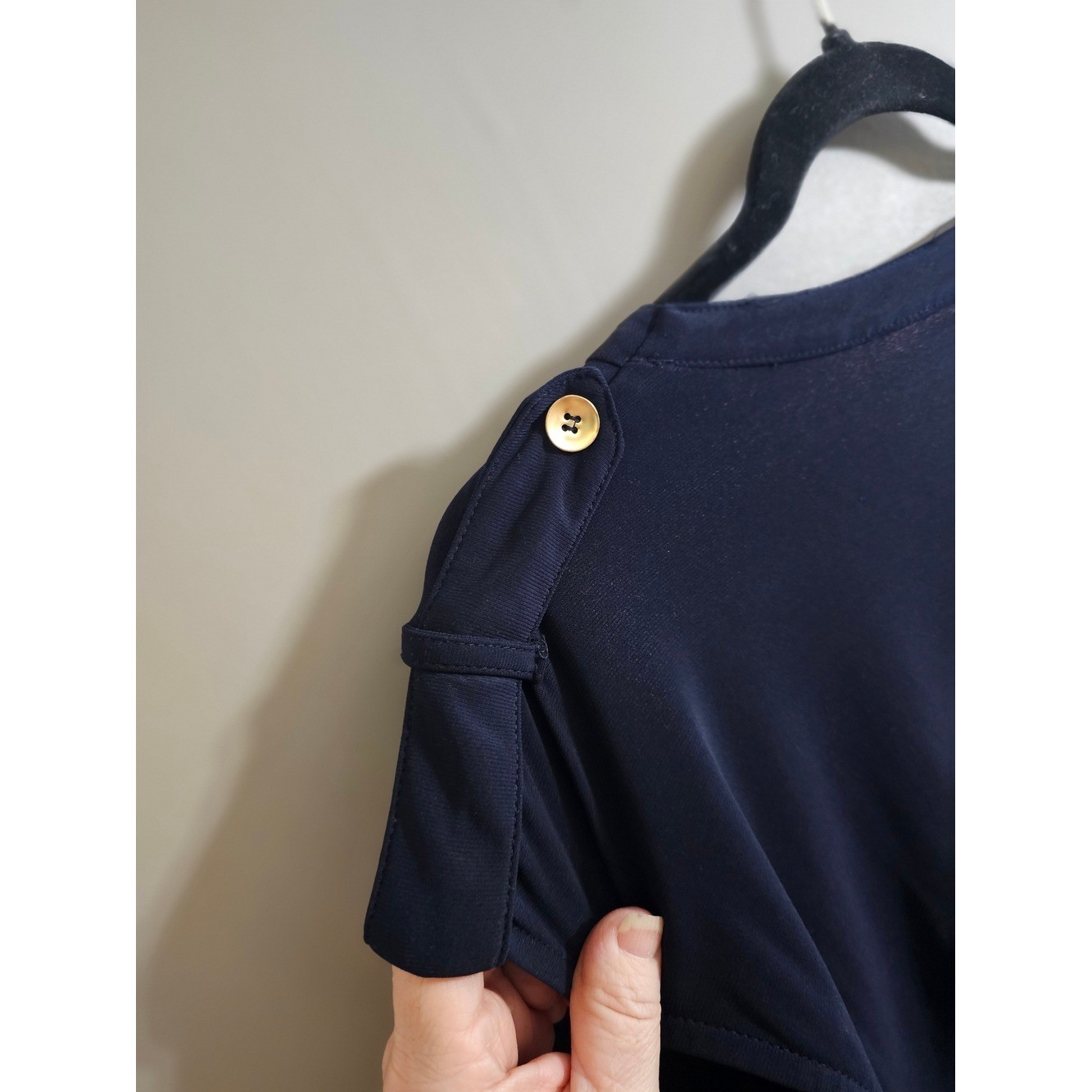 Emma & Michele Navy V-Neck Romper Shorts