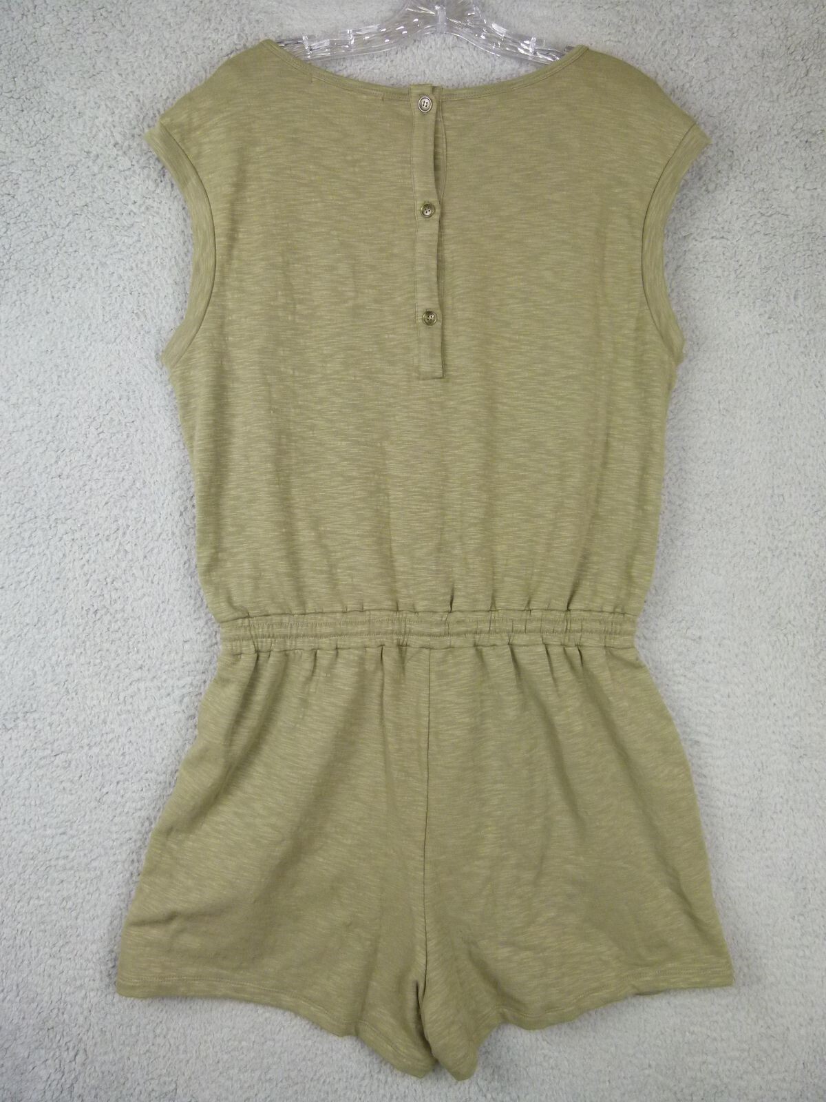 Ellison Womens Large Olive Green Stretchy Sleeveless Romper