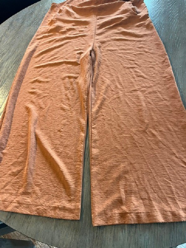 NO LABEL RUST SOLID ONE PIECE OVERALL POLY POCKETS Women’s SZ XL GENTLY WORN