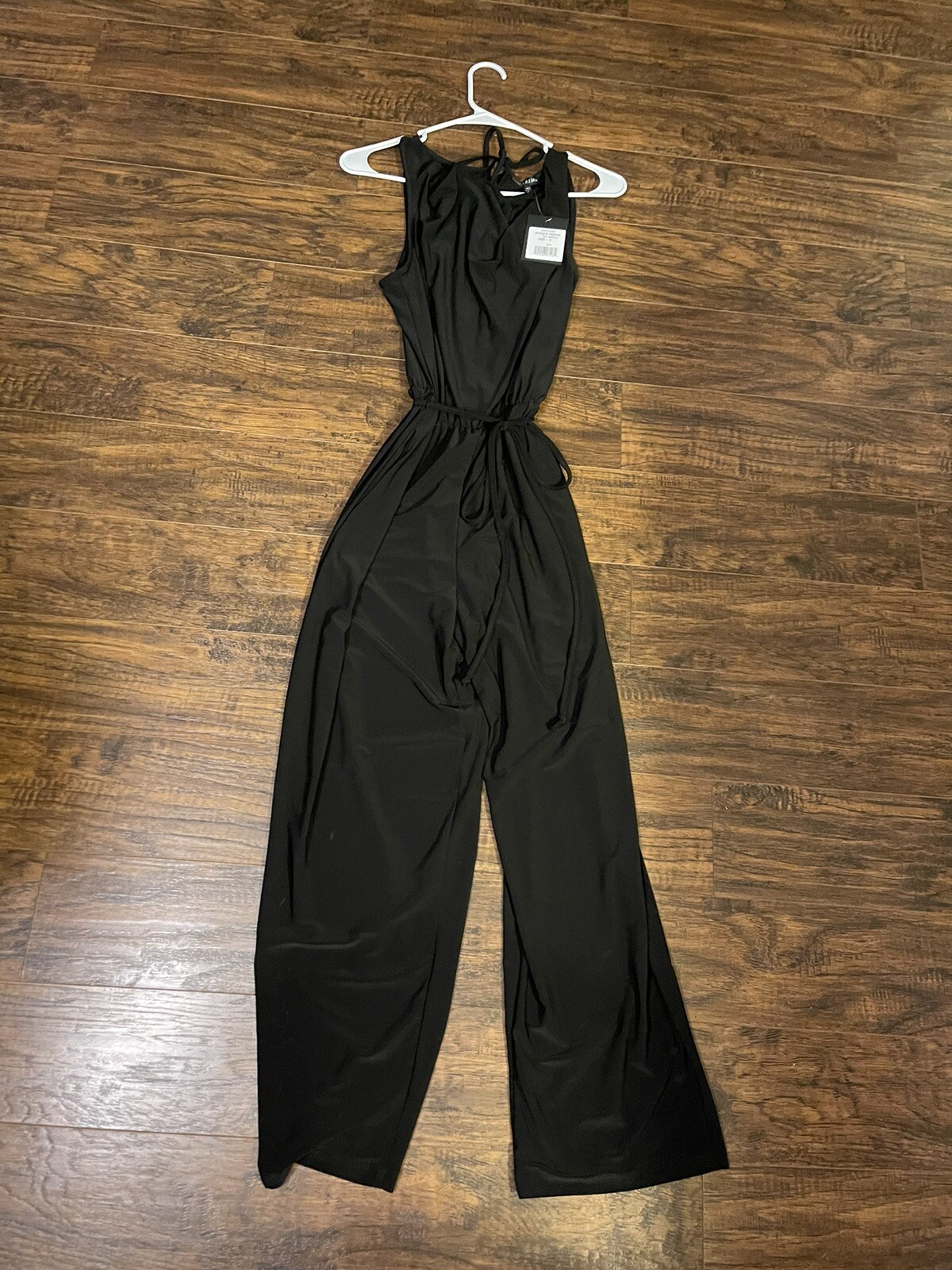 Marina women romper jumpsuit dress USA made black sz S
