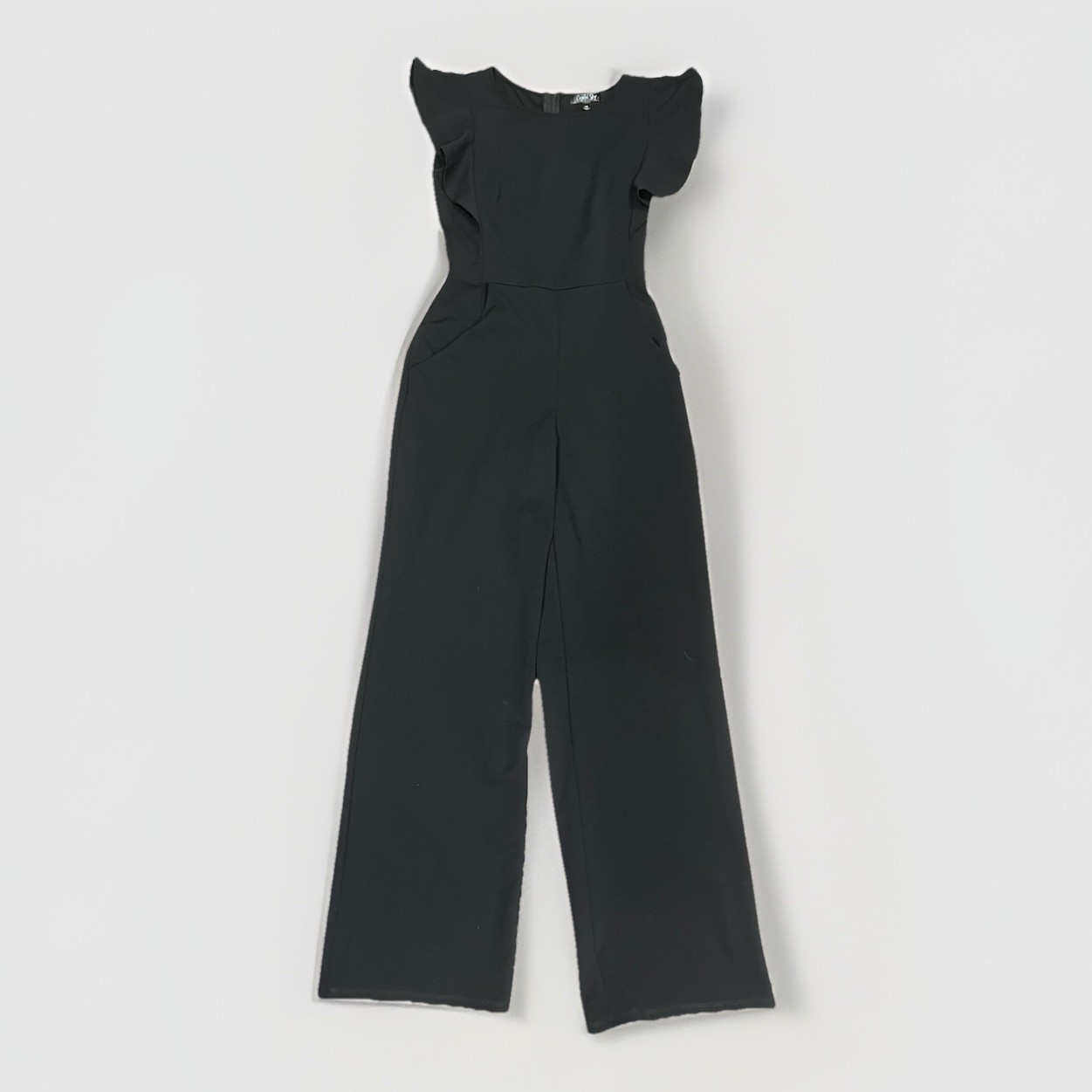 Black Pant Suit With Flutter Sleeves Women’s Size XS Formal Business Casual
