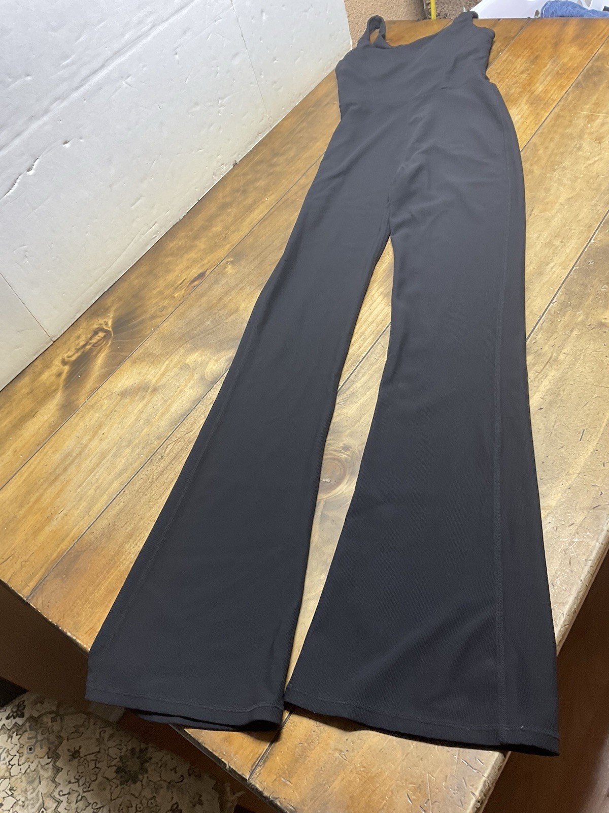 Wilo the Label Jumpsuit Ribbed Flare Leg Athleisure Yoga Activewear Dance Size S