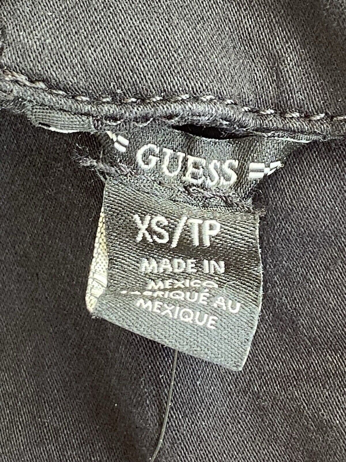 Guess Rosemary Jumpsuit High Waist Skinny Fit Stretch Denim Womens XS Black NWT