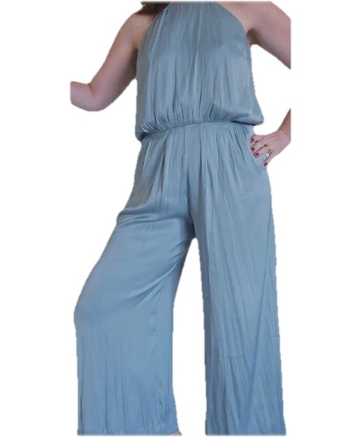 Deluc Laubser Light Blue 100% Polyester Jumpsuit Size M