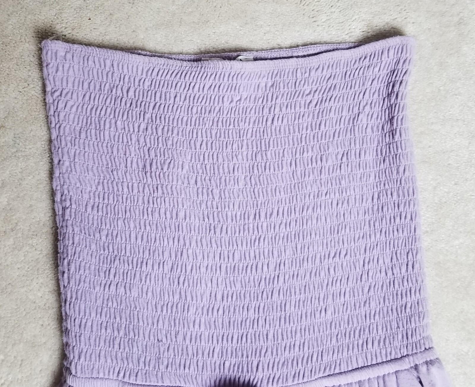 Zenana Jumpsuit M Wide Leg Smocked Top Lavender Pockets Soft Comfortable