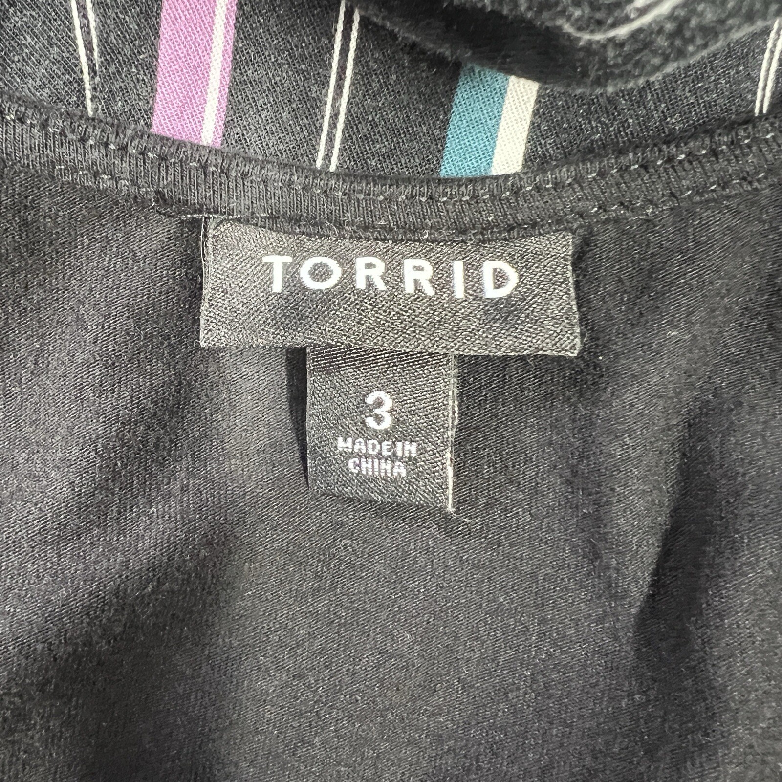 TORRID Challis Sleeveless Jumpsuit Romper Women 3 (3XL) Black Striped Scoop Neck
