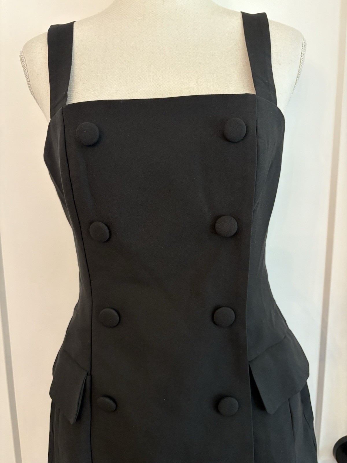 Women’s NWT Anthropologie Hutch Black Button Front Blazer Romper Size 6