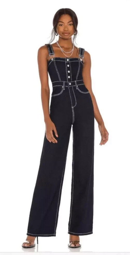 NWT WEWOREWHAT Women’s Bustier Jumpsuit Indigo Blue Size 6 #G134