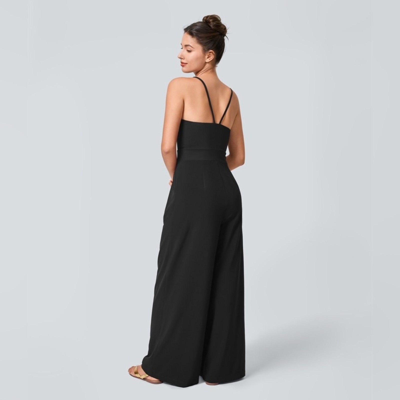 Halara Breezeful™ Side Zipper Pocket Wide Leg Quick Dry Jumpsuit XS Tall