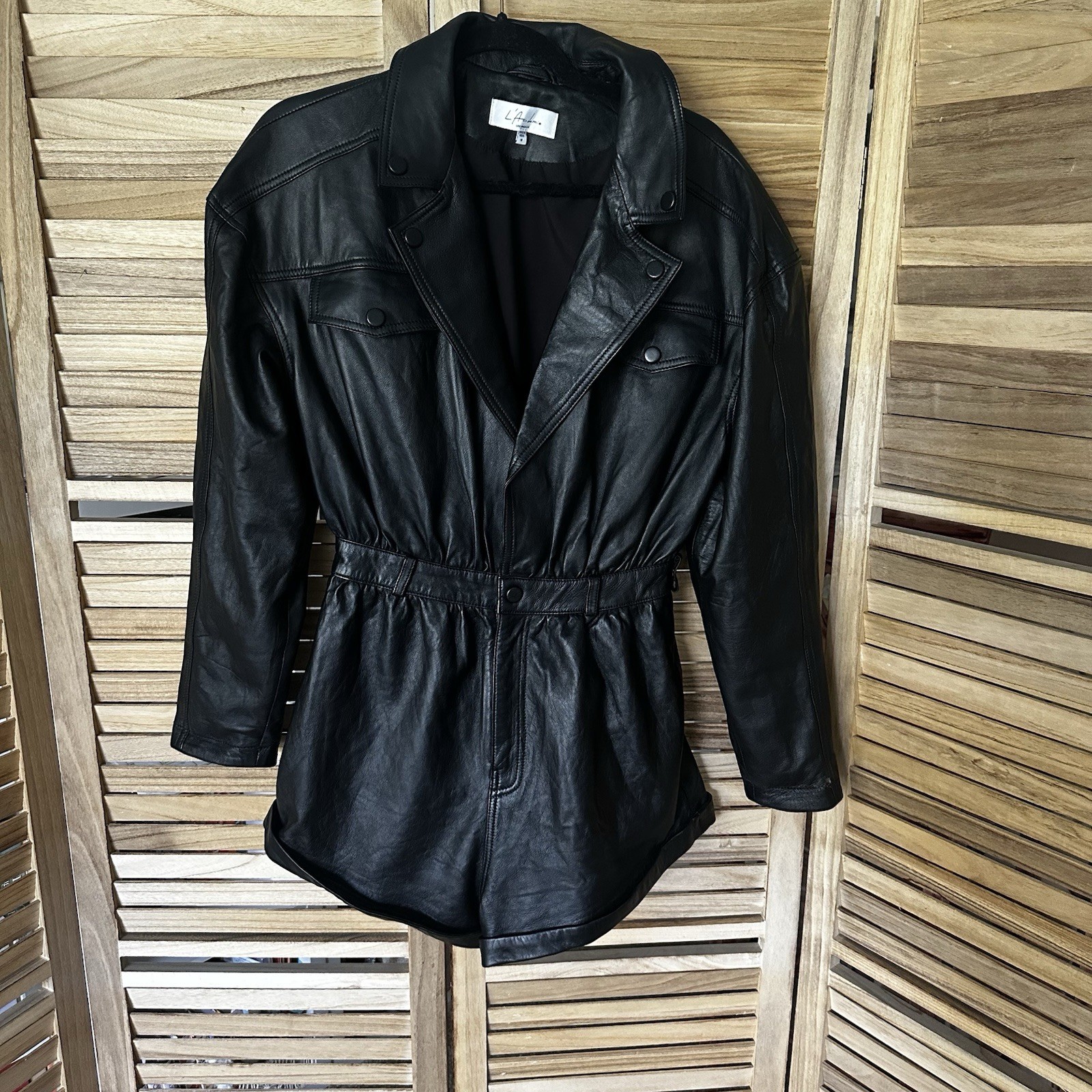 L’Academie Leather nova romper size M