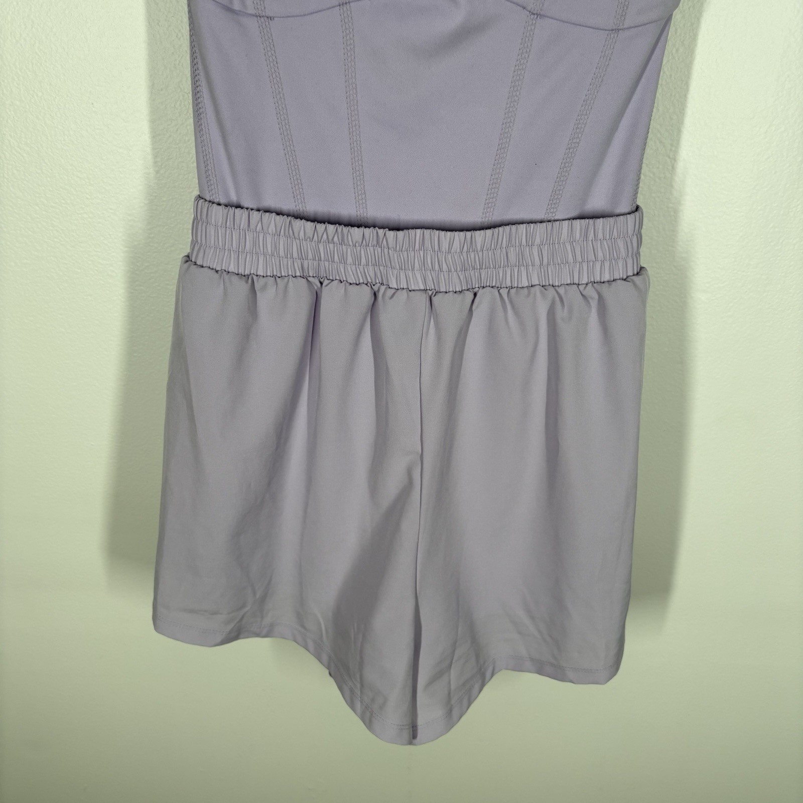 PINK Victorias Secret Women XL Lilac Athleisure Corset Ultimate Runsie Romper
