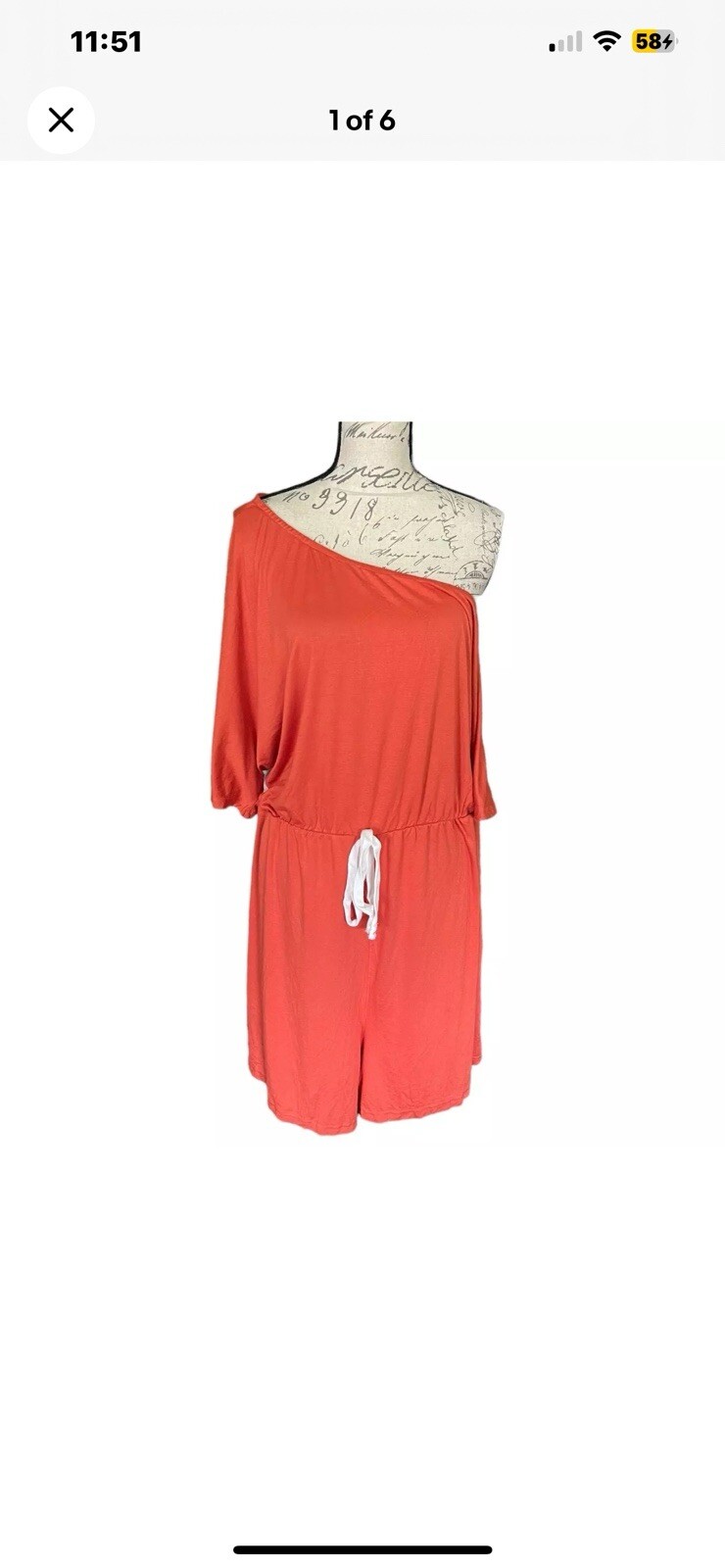 Bloomchic Navy Blue Romper Size 26 Off One Shoulder- @Stock Picture Shown In Red