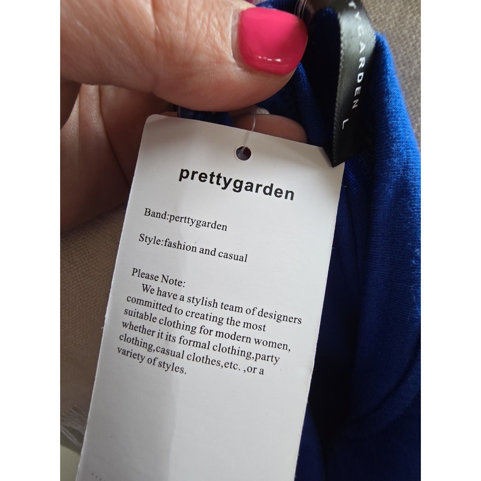 NWT PrettyGarden Royal Blue Jogger Jumpsuit – Size Large