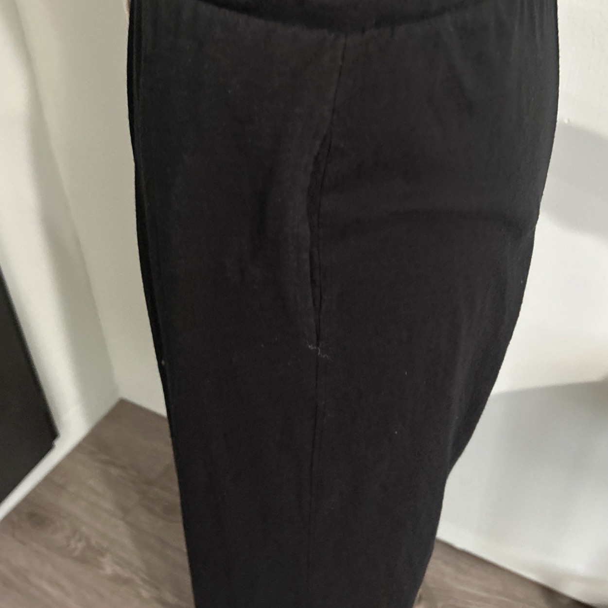Philanthropy Cotton Rayon Sleeveless Waist Tie Wide Leg Crop Jumpsuit Black S