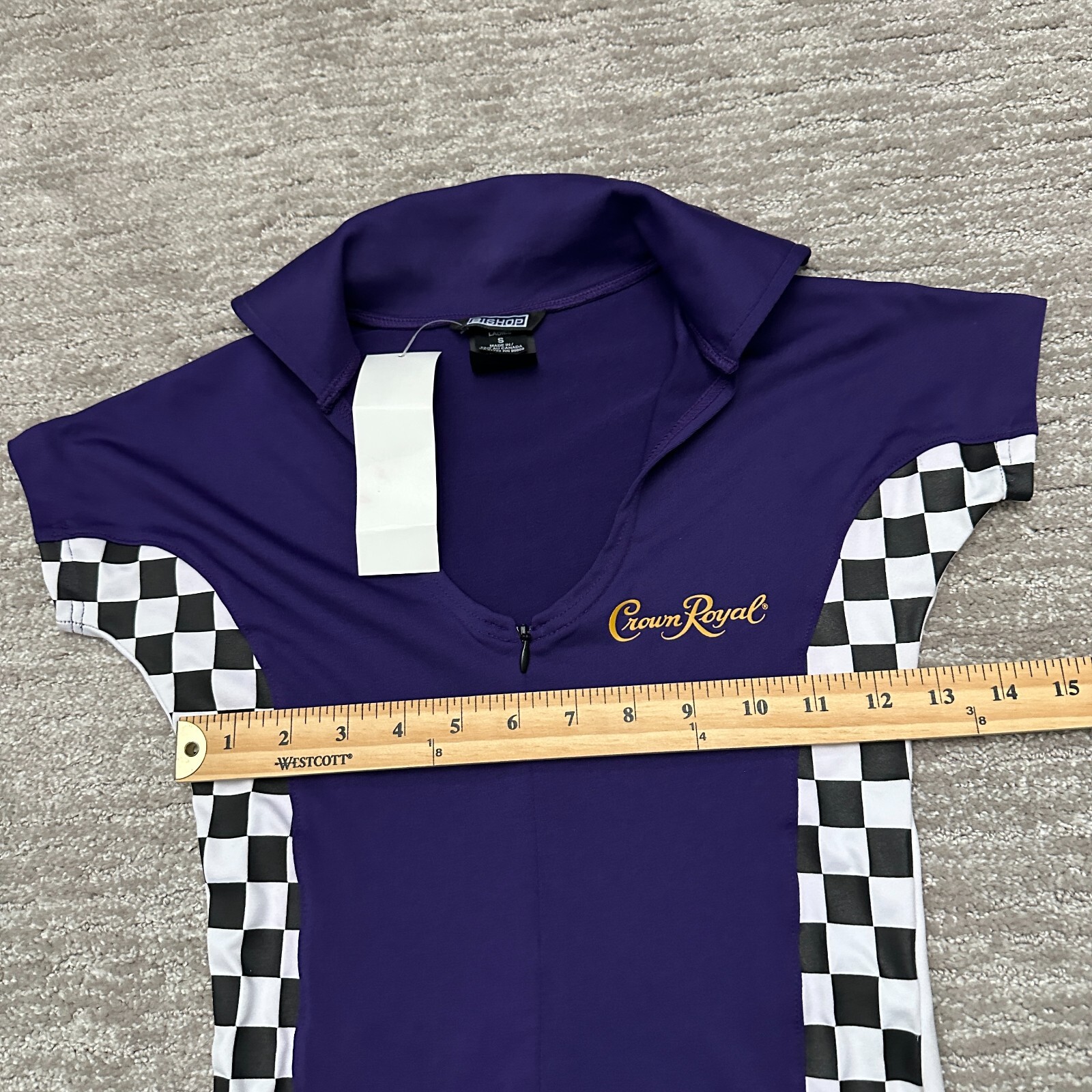 Crown Royal Dress Womens Small Purple Shorts Skort Mini Checkered Racing