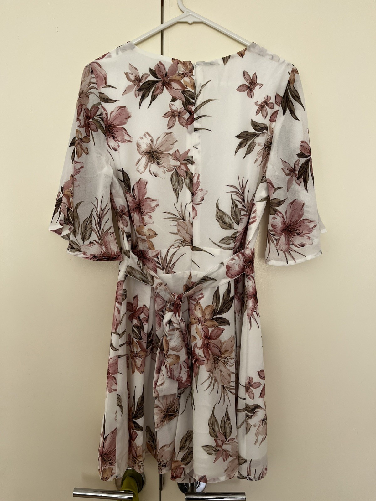 Floral Print Wrap Style Romantic Soft Boho Lightweight Fabric Playsuit Size 10