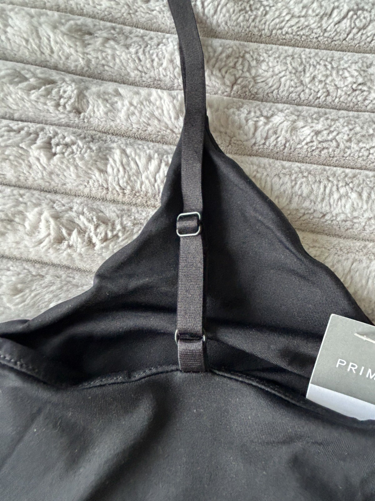 BNWT Primark Women’s Soft Black stretch Bodysuit Adjustable Straps. Size L 16