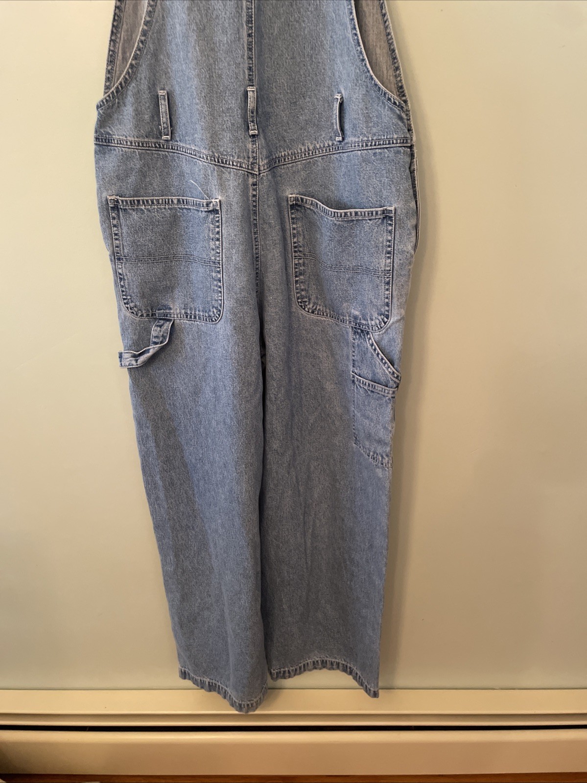 Disney Vintage Winnie The Pooh Retired Eeyore Denim Overalls Womens LG GUC Rare