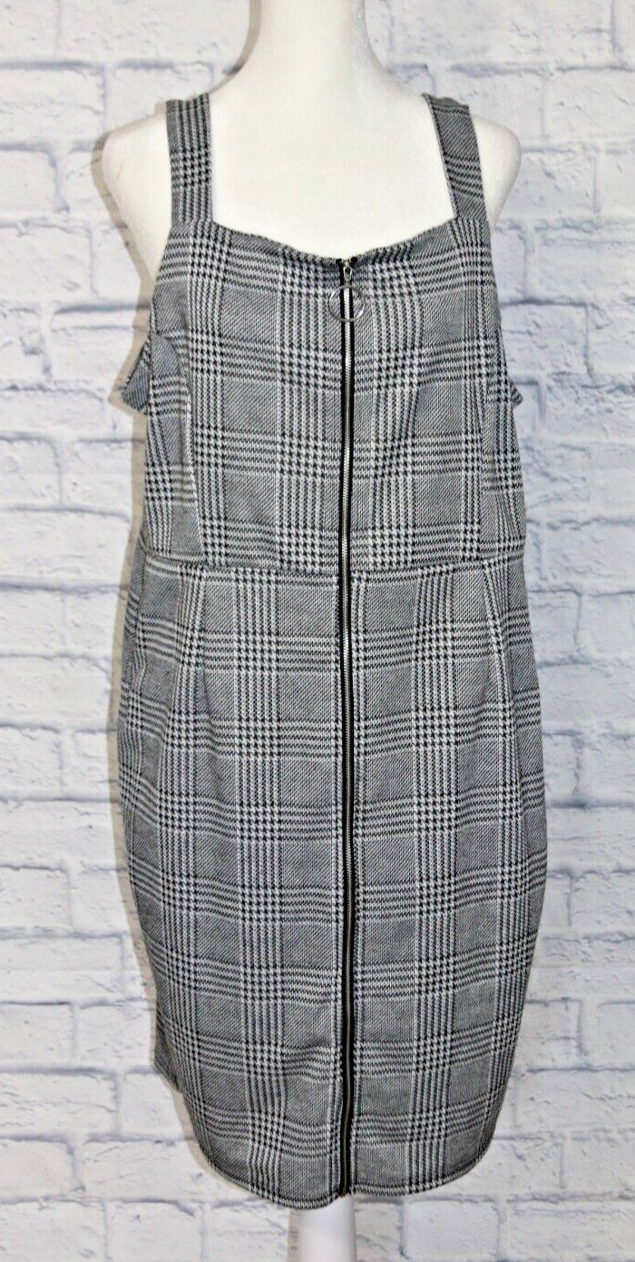 Full Circle Trends Womens Jumper Size 1X Black & White Plaid