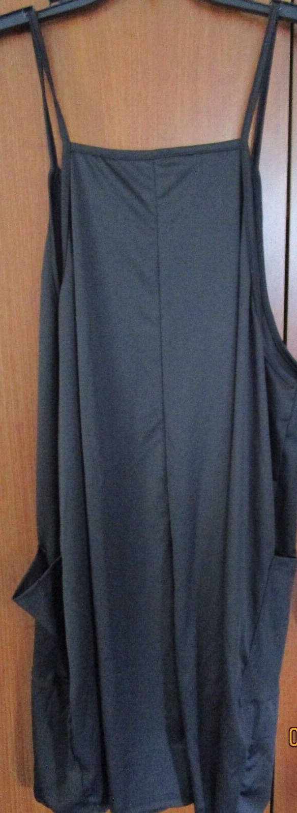 Leasty Black Jumpsuit w Pockets Sz 4XL Polyester Elastane Bust 52 Length 39 in