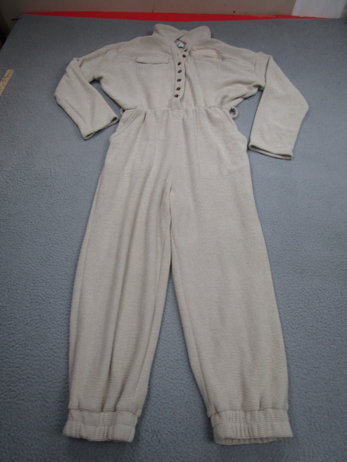 Free People Beach Jumpsuit Cozy Fleece Lounge Romper Womens L Sherpa Deep Pile