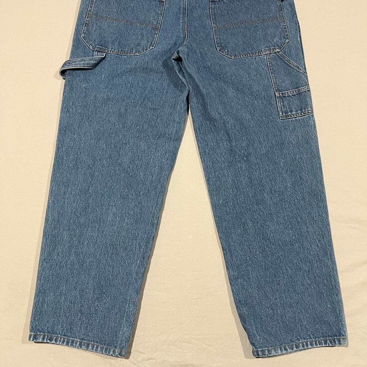 Vintage Mickey Mouse Disney Blue Denim Overalls Ghost Pocket Jerry Leigh L