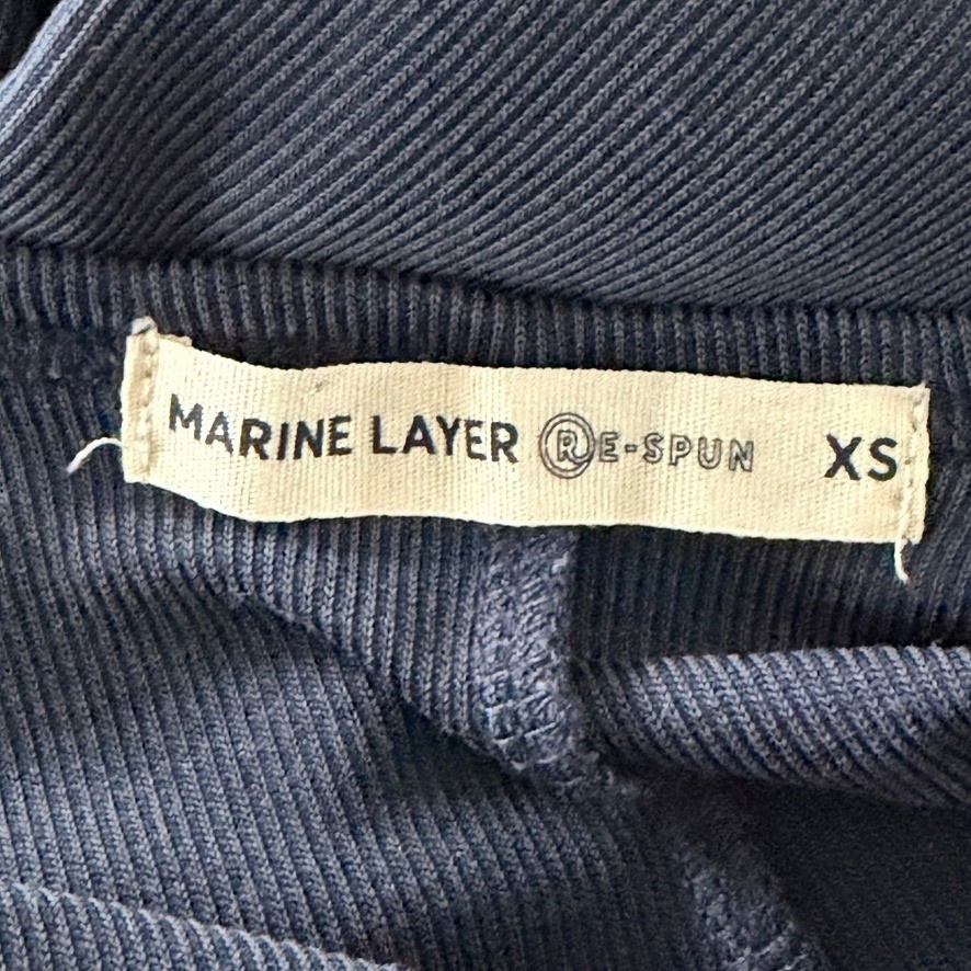 Marine Layer Re-Spun Lexi Rib Wide Leg Jumpsuit XS Navy Coastal Sustainable