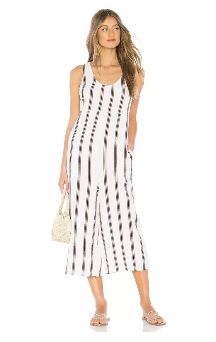 Women’s Tavik Nordstrom Ramona Jumpsuit White Stripe & Berry Size XS New romper