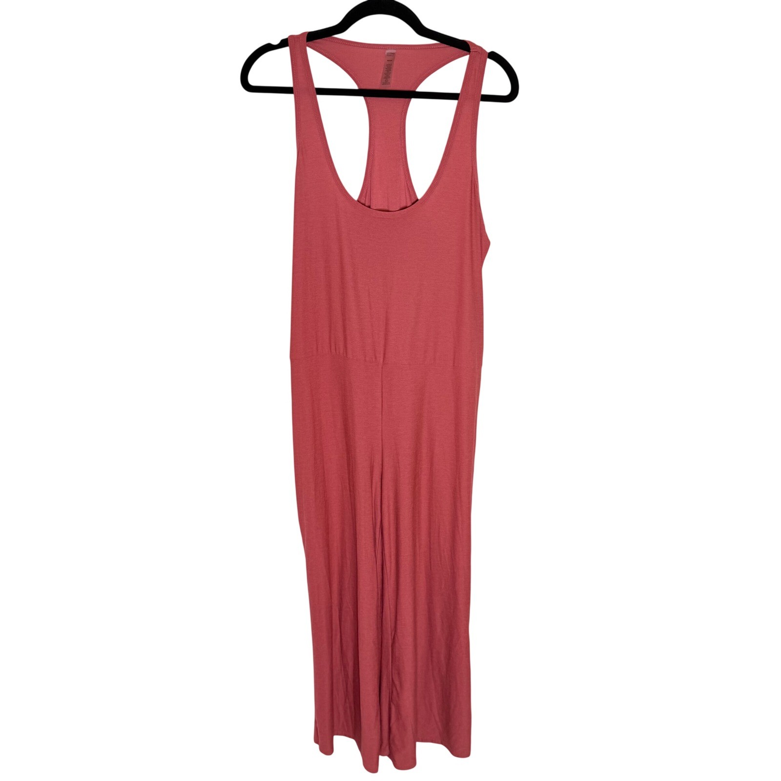 Beyond Yoga Jumpsuit Women Medium Pink Racerback Wide Leg Sleeveless Loungewear