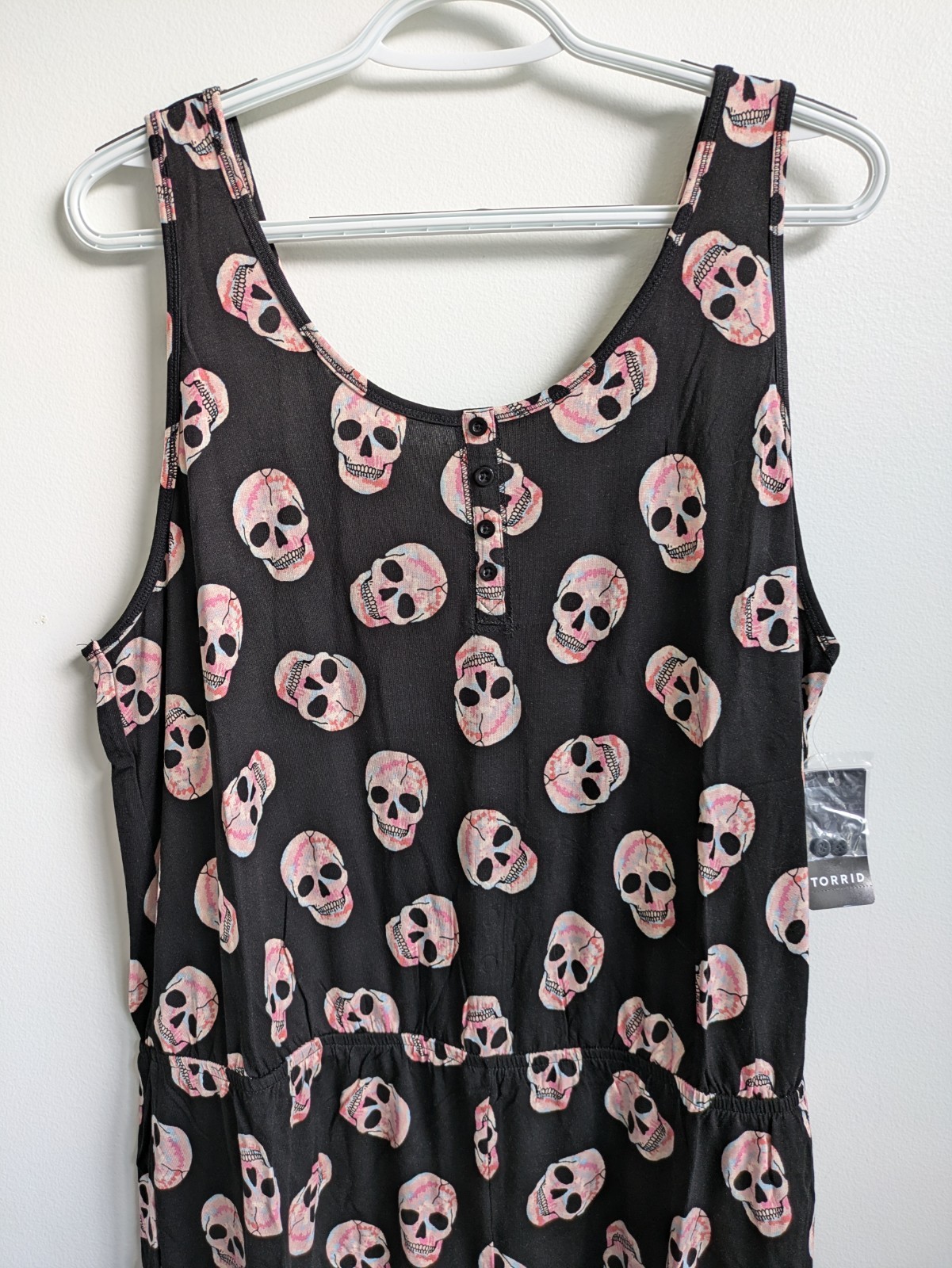 Torrid Supersoft Romper Skull Stretchy Black Tank Plus 2X 2 Sleep Lounge NWT