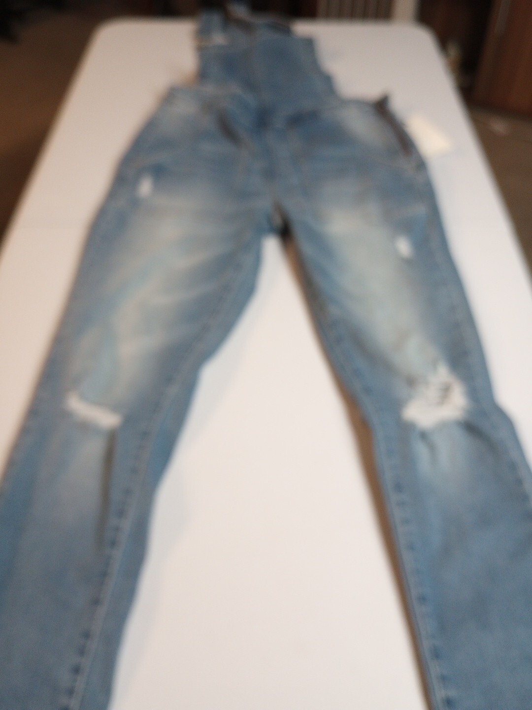 Wallflower Overalls Small Women Blue Denim Western Farm Distressed Med Wash