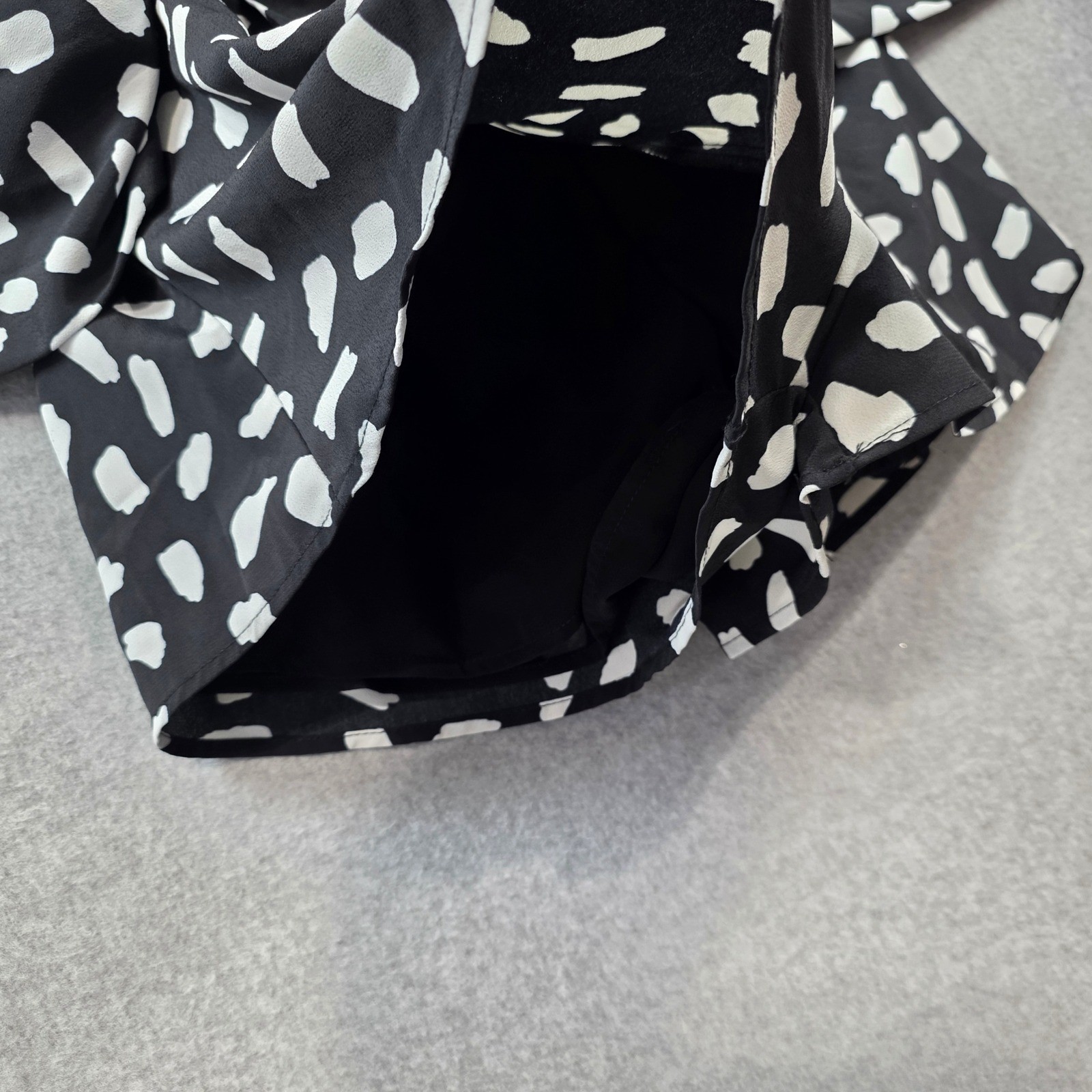 Lulus Black White Abstract Print Strapless Skort Romper Small