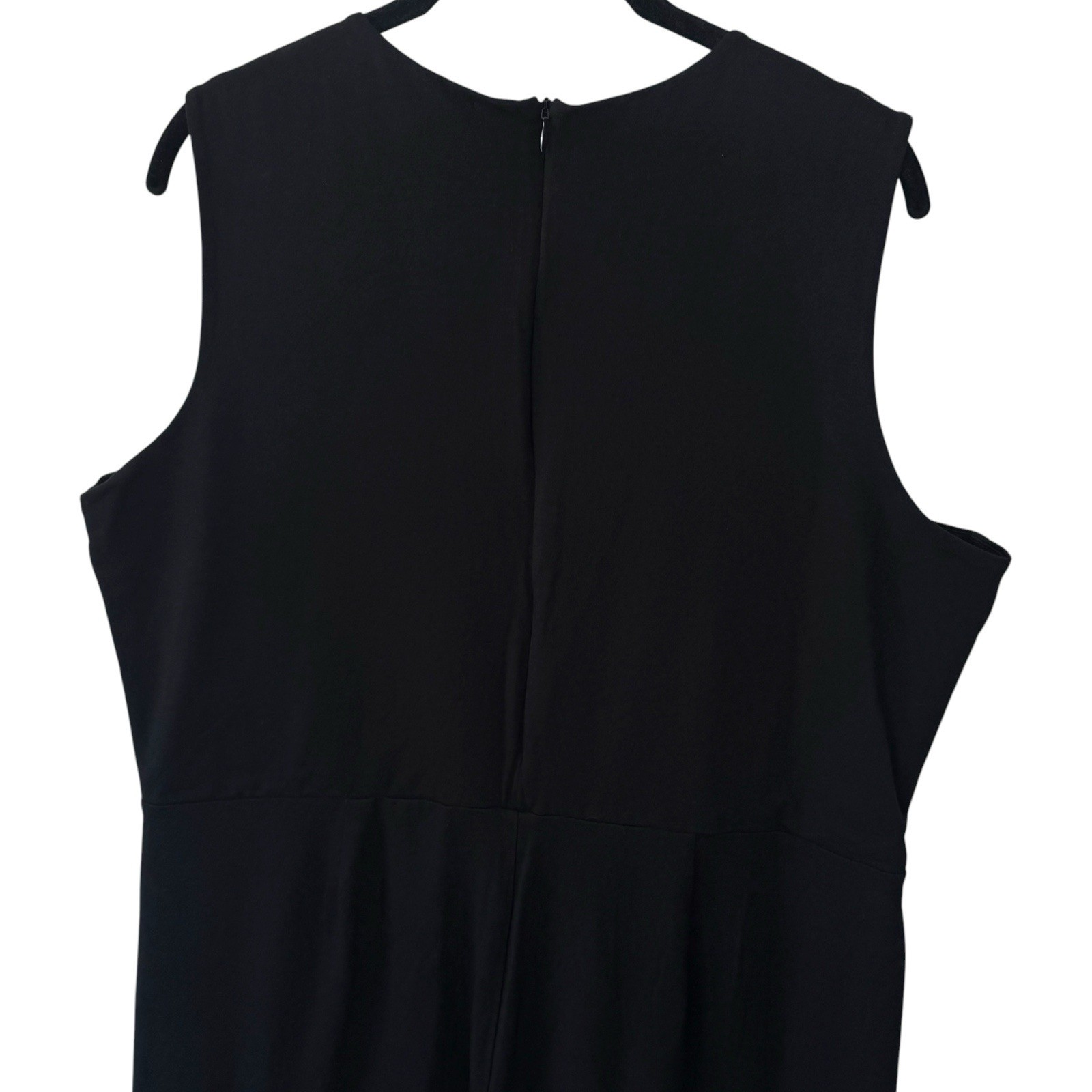 Eileen Fisher Stretch Jersey Knit Wide Leg V-Neck Jumpsuit Capsule Minimalist L