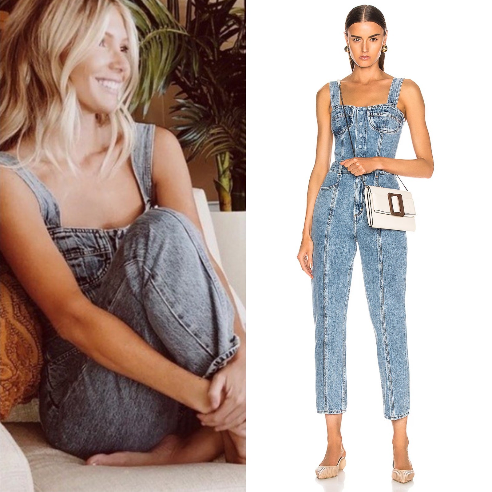 AGOLDE Women’s Ingrid All In One Bralette Jumpsuit Malice – Size 24