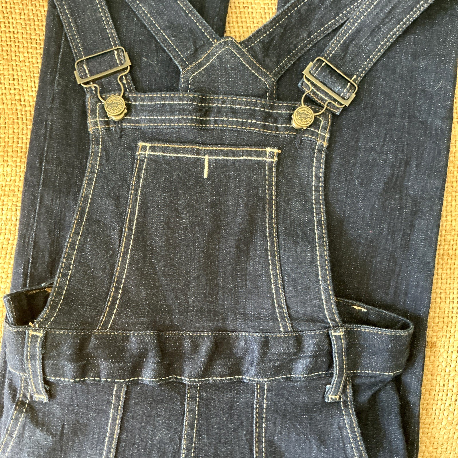 Tatyana Retro Style Dark Denim Skinny Overalls 50s Pinup Womens XS