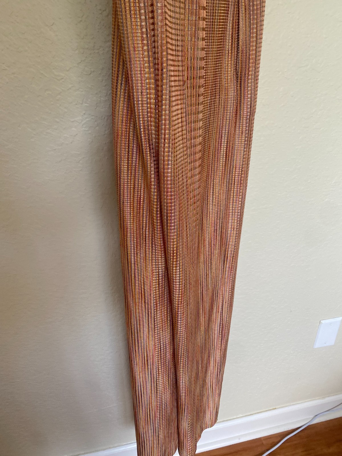 Alexis Orange Rib Knit Sleeveless Belted Jumpsuit, Size Large Open Back Stretch