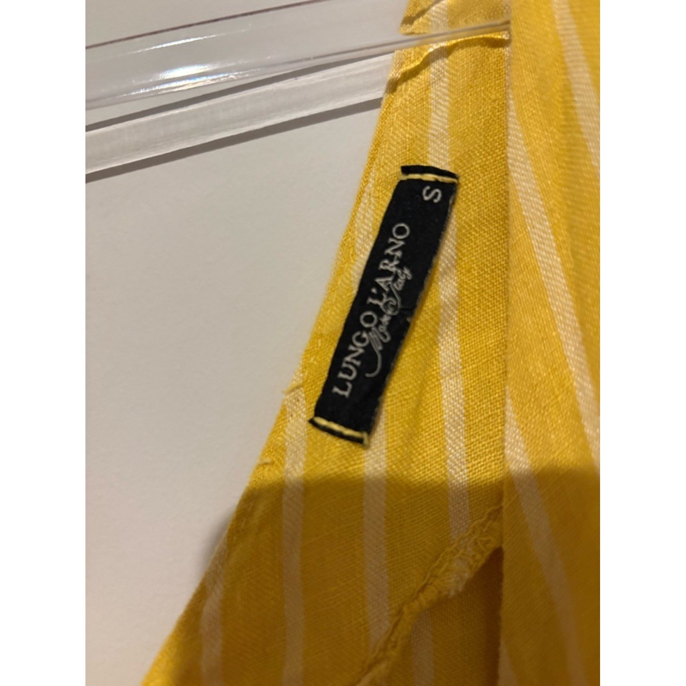 Lungo L’arno Boho Lagenlook pockets Wide Leg Jumpsuit Stripe yellow small