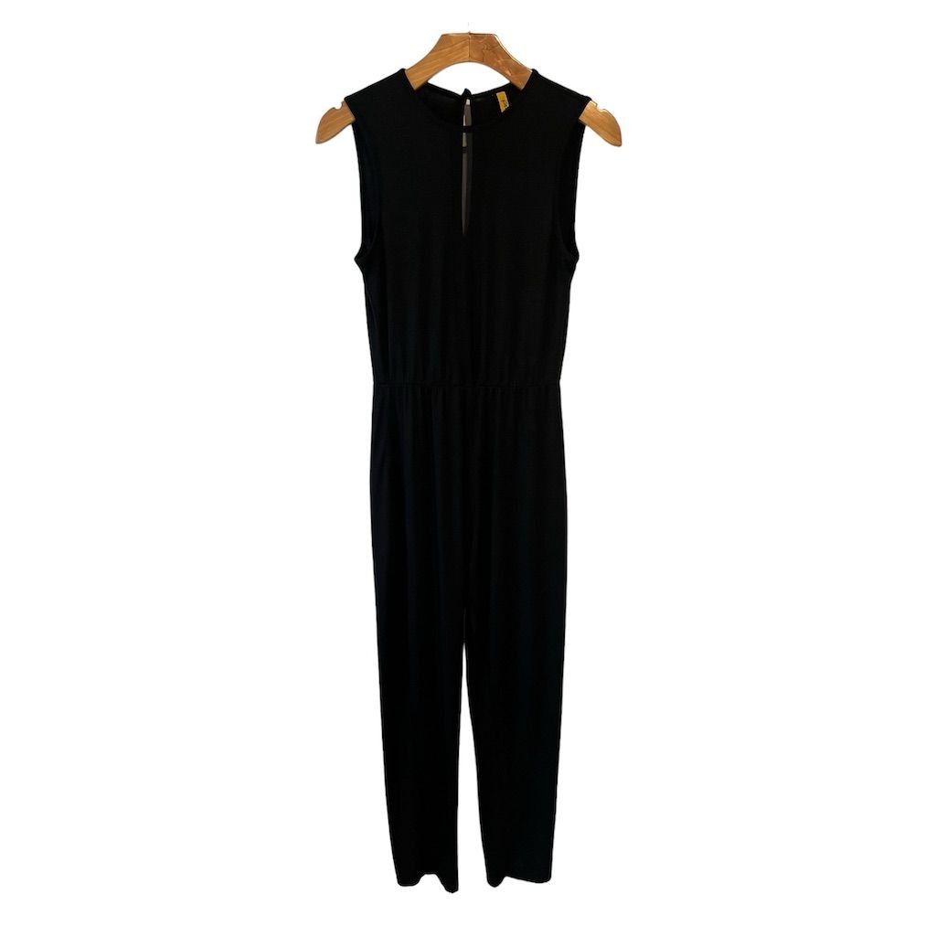 Rachel Pally Jumpsuit Womens Size Small Sleeveless V Neck Tapered Leg Black NEW